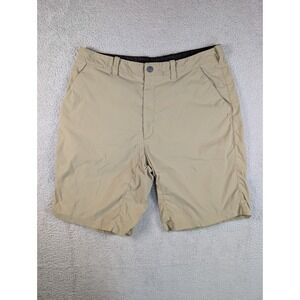 Montbell Mens Tan Hiking Shorts Style 2305110 Nylon Blend Outdoor Khaki Size M